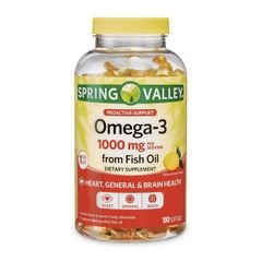 Spring Valley Omega 3 180 Viên - Fish Oil 1000 mg