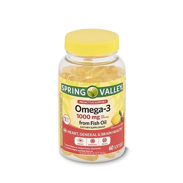 Spring Valley Omega 3 60 Viên - Fish Oil 1000 mg (645 EPA / 310 DHA)