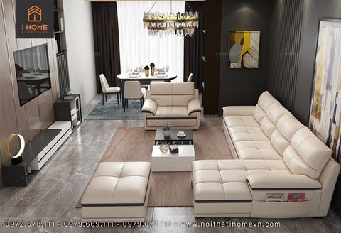 Ghế sofa da Hàn Quốc góc L SF 5046