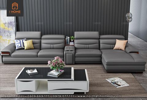Ghế sofa da Hàn Quốc góc L SF 5048
