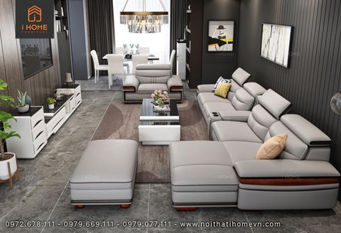 Ghế sofa da Hàn Quốc góc L SF 5048