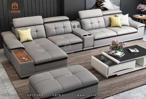 Ghế sofa da Hàn Quốc góc L SF 5050