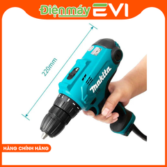 Máy khoan búa và vặn vít điện Makita HP0300  Được trang bị động cơ mạnh mẽ, cho hiệu suất làm việc cao. Chức năng khoan và vặn vít kép tiện lợi cho công việc thay đổi nhanh chóng