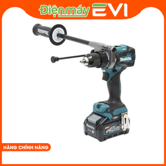 Máy khoan pin cầm tay Makita HP001GM201 Động cơ không chổi than giúp bạn làm việc trên mọi bề mặt vật liệu kể cả thép hay bê tông. Lực siết tối đa: Cứng / Mềm : 140Nm/68Nm