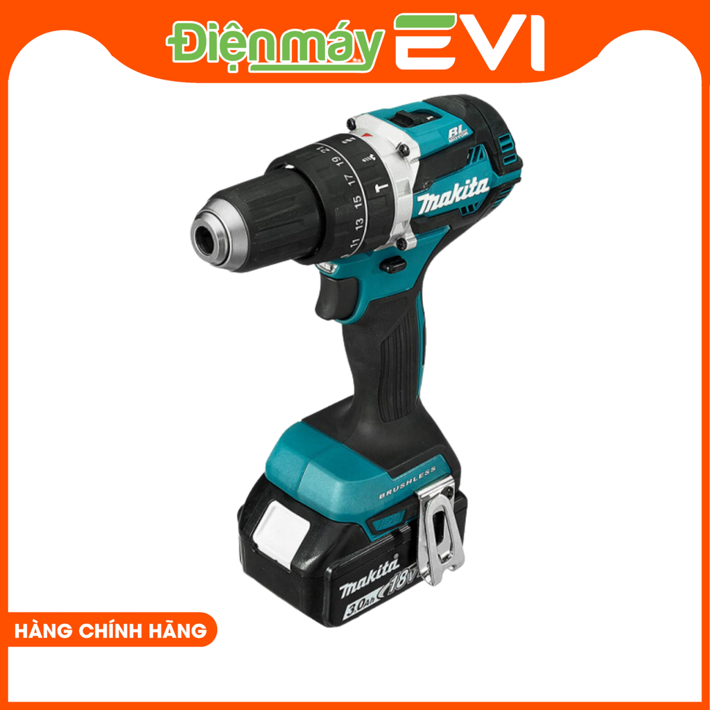 Máy khoan pin cầm tay Makita DHP484RFE Công suất cao và tốc độ quay nhanh. Được trang bị hệ thống bảo vệ quá tải và chống rung, giảm thiểu rủi ro và tăng tuổi thọ máy.