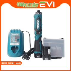 Máy vặn vít dùng ppin Makita  DF012DSE Có thể sử dụng cho cả khoan và vặn vít. Sạc(DC10WA) / 2 pin 1.5Ah(BL0715) / Mũi vít (+)(+)(784202-3) / Mũi vít (+)(+)(784243-9)