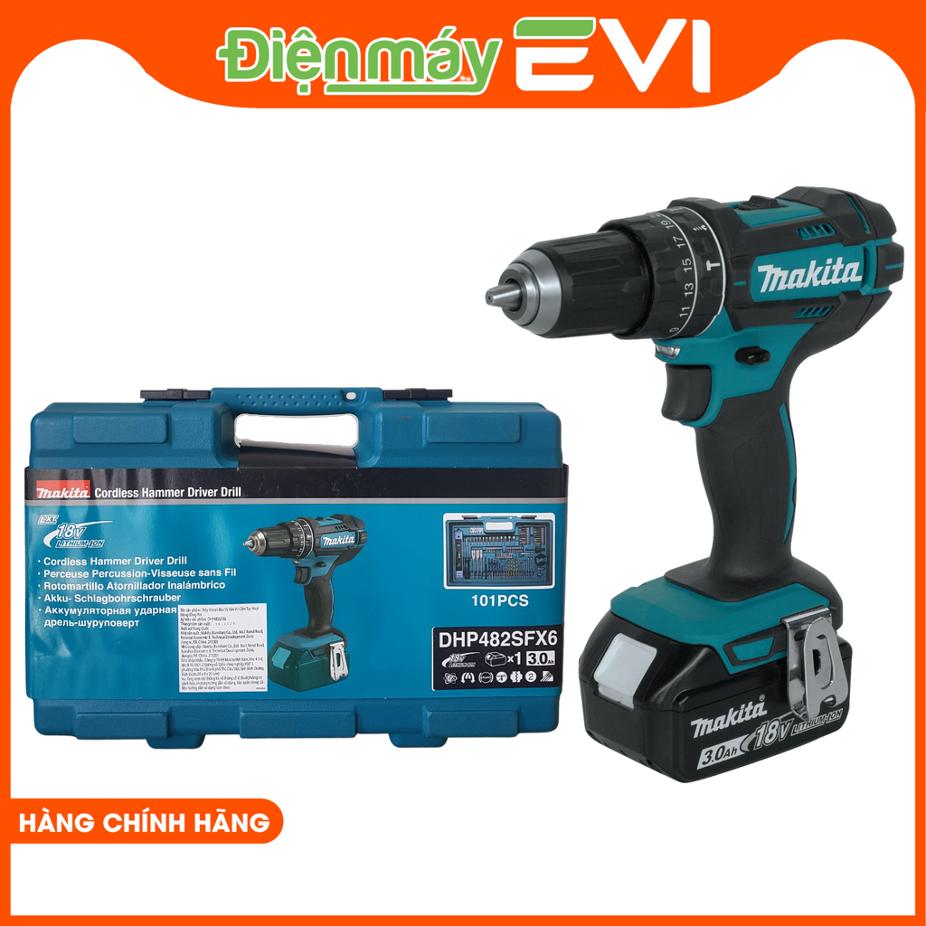 Máy khoan pin cầm tay Makita DHPSFX6 Tốc độ đập và tốc độ không tải điều chỉnh được: Có thể điều chỉnh tốc độ đập cao/thấp từ 0 – 28500 / 0 – 9000 lần/phút và tốc độ không tải cao/thấp từ 0 – 1900 / 0 – 600 vòng/phút, phù hợp với yêu cầu công việc