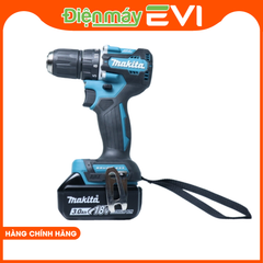 Máy khoan pin cầm tay Makita DDF487Z Động cơ mạnh mẽ, có thể khoan và vặn vít vào các vật liệu cứng như thép