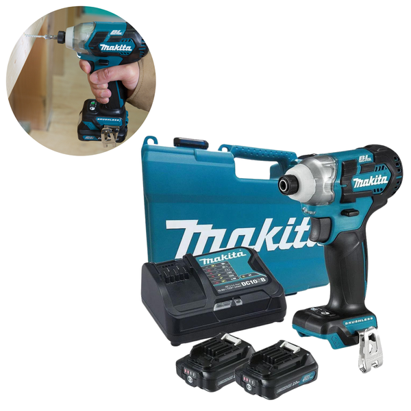 Máy bắn vít chuyên vít pin Makita TD111DSAJ có thể điều chỉnh tốc độ vặn vít. Đi kèm với 2Pin (2.0Ah) và sạc