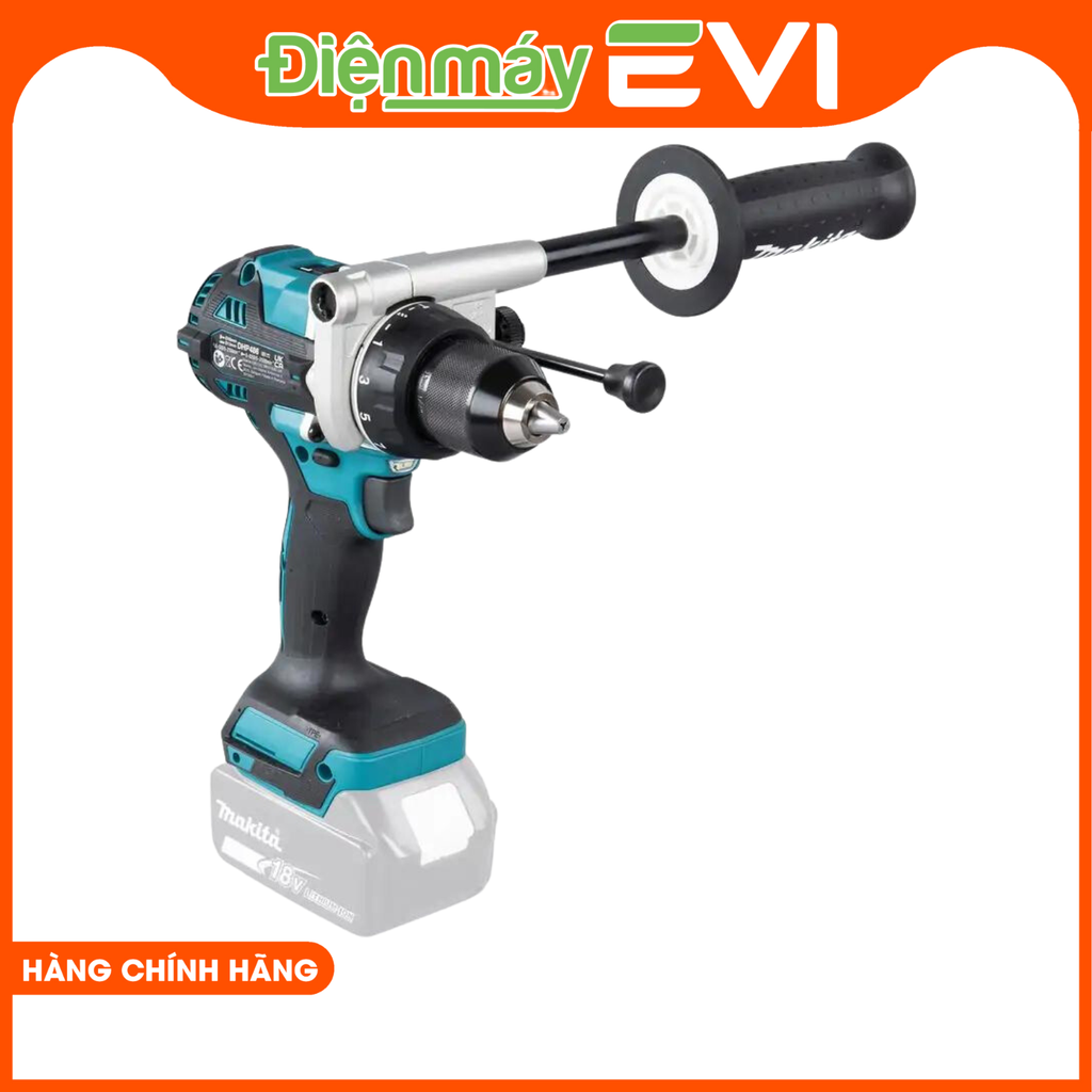 Máy khoan pin cầm tay Makita DDF486Z Tăng hiệu suất trong các ứng dụng tải nặng liên tục nhờ động cơ không chổi than mạnh mẽ