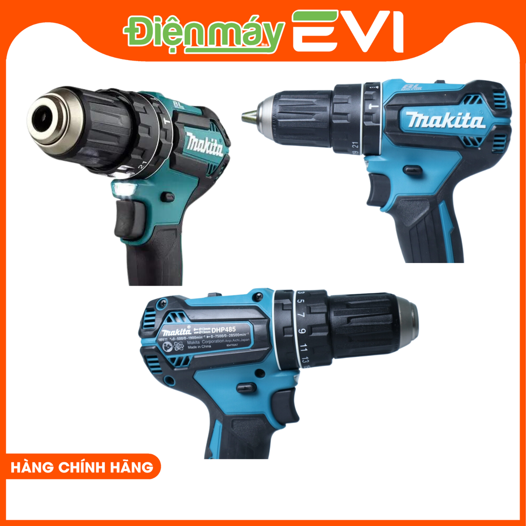 Máy khoan pin cầm tay Makita DHP485Z  Công tắc có thể điều chỉnh tốc độ và mô-men xoắn cho phép người dùng tùy chỉnh theo nhu cầu