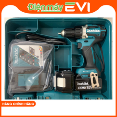 Máy khoan pin cầm tay Makita DDF484RFE Tích hợp 2 pin dung lượng cao 3.0AH và bộ sạc nhanh giúp sạc đầy nhanh chóng và sử dụng lâu dài