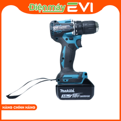 Máy khoan pin cầm tay Makita DDF487Z Động cơ mạnh mẽ, có thể khoan và vặn vít vào các vật liệu cứng như thép