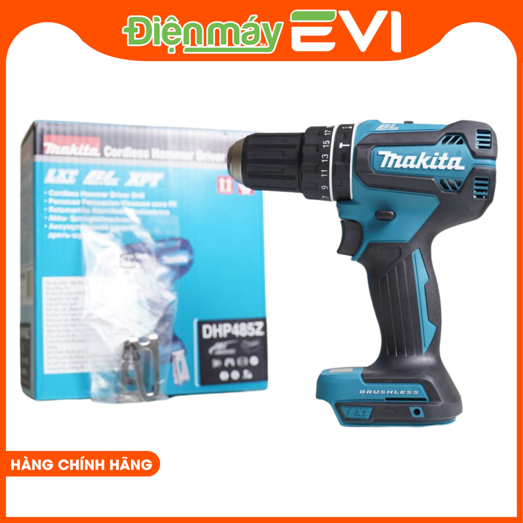 Máy khoan pin cầm tay Makita DHP485Z  Công tắc có thể điều chỉnh tốc độ và mô-men xoắn cho phép người dùng tùy chỉnh theo nhu cầu