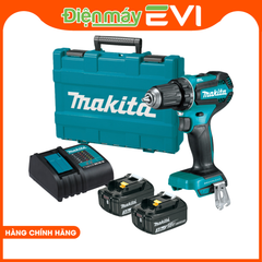 Máy khoan pin cầm tay Makita DDF485SFE Với động cơ mạnh mẽ và pin dung lượng cao, sản phẩm này có thể khoan và vặn vít nhanh chóng và hiệu quả