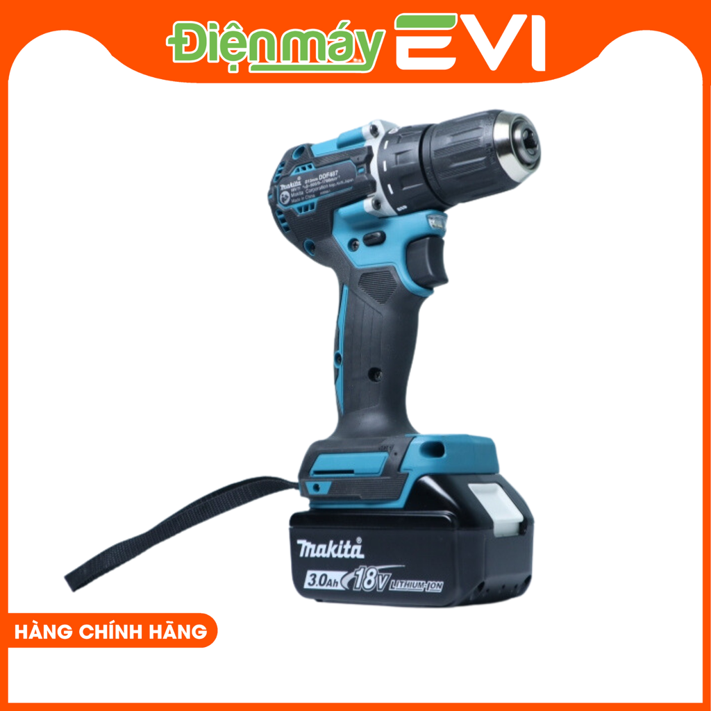 Máy khoan pin cầm tay Makita DDF487RFJ Có lực vặn tối đa lên đến 40N.m cho phép vặn vít cứng một cách dễ dàng và chính xác