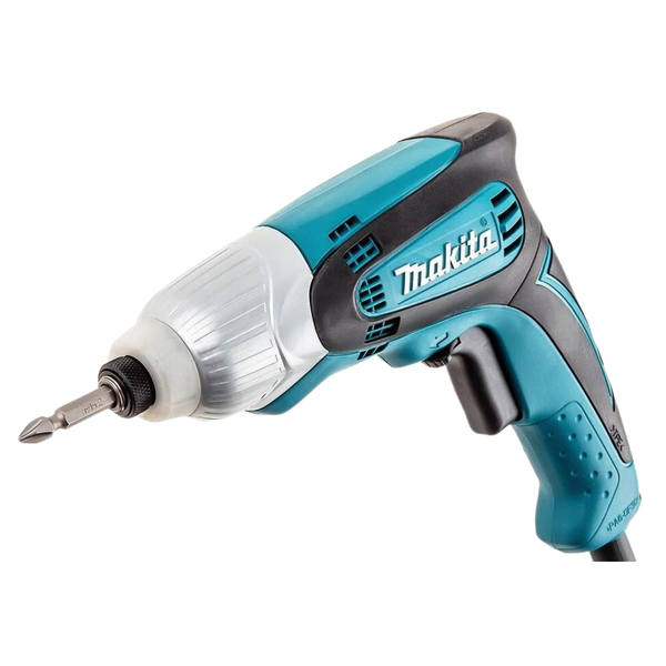 Máy bắn vít chuyên vít Makita TD0100 Công suất đầu ra cao đạt đến 230W. Điều chỉnh tốc độ dễ dàng
