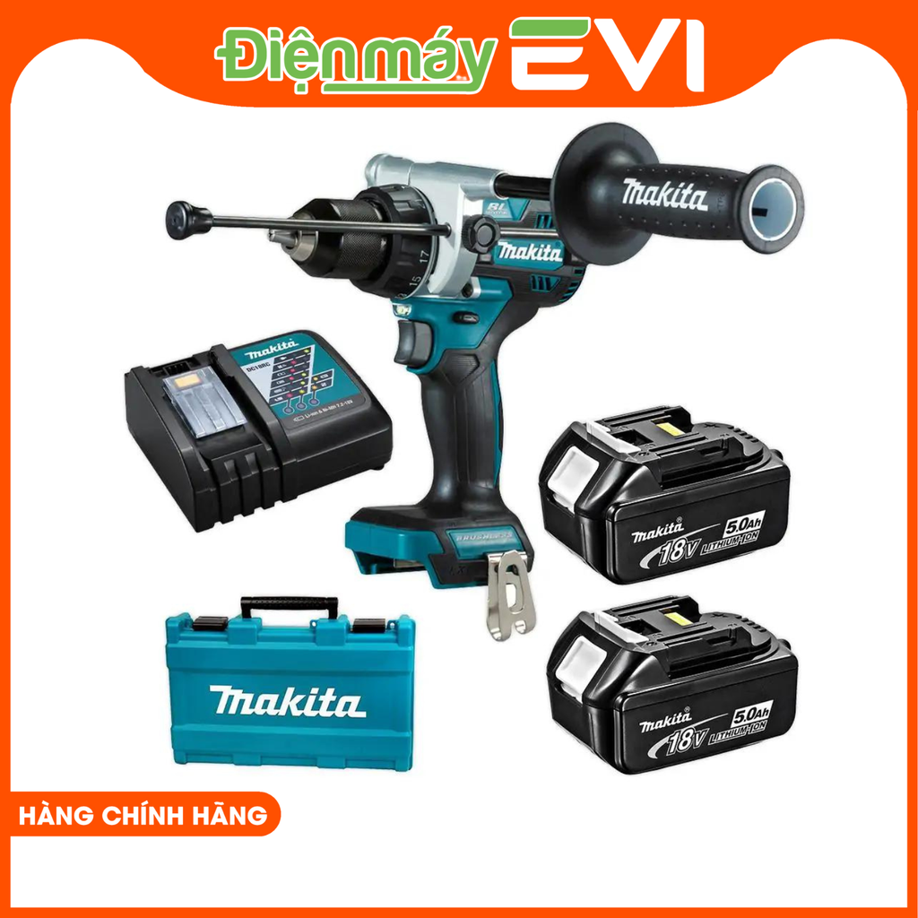 Máy khoan pin cầm tay Makita DHP486RTE Có khả năng thay đổi chế độ khoan/vặn với 21 mức điều chỉnh khác nhau để phù hợp với mọi nhu cầu sử dụng