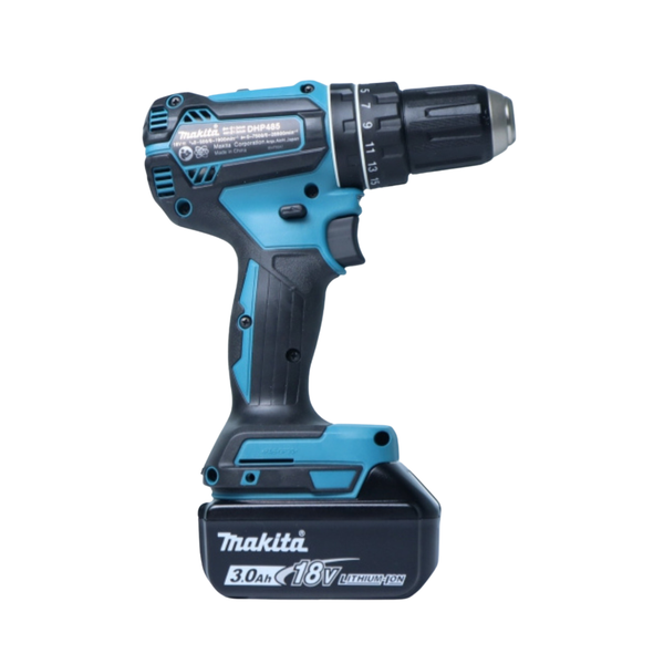 Máy khoan pin cầm tay Makita DHP485Z Công tắc có thể điều chỉnh tốc độ và mô-men xoắn cho phép người dùng tùy chỉnh theo nhu cầu
