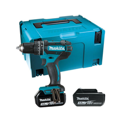 Máy khoan pin cầm tay Makita DHP482RFE Có khả năng khoan được nhiều loại vật liệu khác nhau như thép, gỗ và tường, giúp người dùng linh hoạt trong các công việc khoan và bắt vít