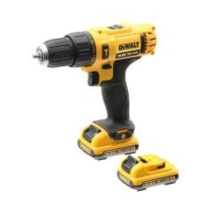 Máy khoan vặn vít dùng pin Dewalt DCD716D2-GB Khả năng khoan lên đến 20mm trên gỗ và 8mm trên tường.