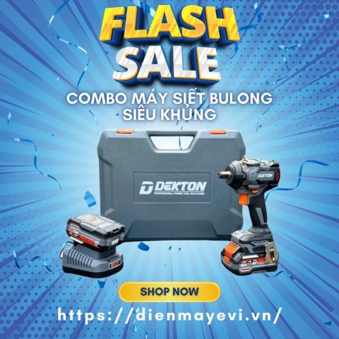 Máy siết bulong pin Dekton M21-IW590Plus Phiên bản cao cấp nhất dải lực dưới 600Nm.