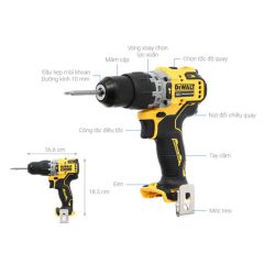 Máy khoan pin động lực Dewalt DCD706N-KR  Lực siết tối đa cứng 57.5Nm và mềm 25.5Nm