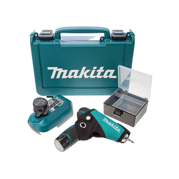 Máy khoan pin cầm tay Makita DF330DWE Mô-men xoắn lớn 24Nm giúp đảm bảo sức mạnh và độ chính xác của việc vặn bulong và ốc vít.