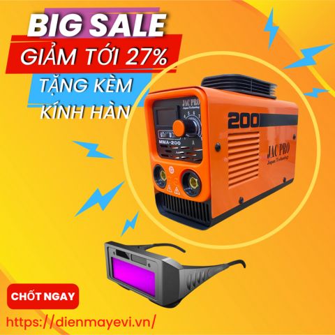 Máy hàn que Jacpro MMA 200 công nghệ Nhật Bản chính hãng Điện Máy EVI