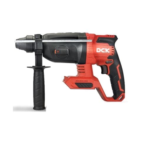 Máy khoan búa dùng pin DCK KDZC04-24 (TYPE FK) Bên cạnh máy, còn đi kèm 1 bộ sạc 20V 4A, 1 tay cầm phụ, 1 thước đo độ sâu và 1 vali nhựa