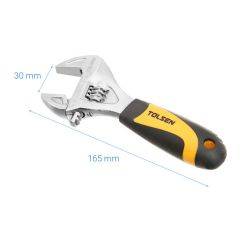 Mỏ lết mini Tolsen 15280 Siết được nhiều loại ốc vít nhờ độ mở có thể điều chỉnh 0-30 mm