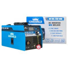 Máy hàn mig không dùng khí hai chức năng KingWeld KW Mig-200F Mini. Tặng cuộn dây lõi thuốc 1KG.