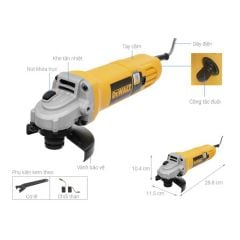 Máy mài góc Dewalt DW810B-B1 Công suất mạnh mẽ 710W, tốc độ không tải tối đa lên đến 12000 vòng/phút