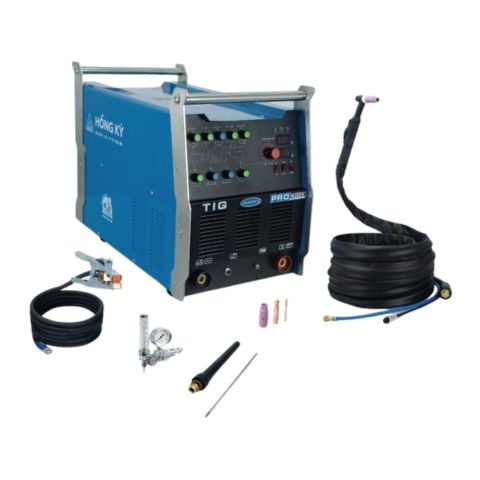 Máy hàn tig Hồng Ký TIG 400XPro hai chức năng hàn tig và que, sử dụng kim hàn 1.6- 3.2mm, hàn liên tục que 5.0mm