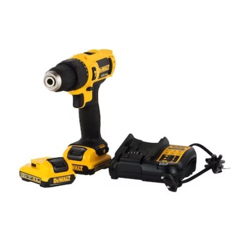 Máy khoan vặn vít dùng pin Dewalt DCD716D2-GB Khả năng khoan lên đến 20mm trên gỗ và 8mm trên tường.