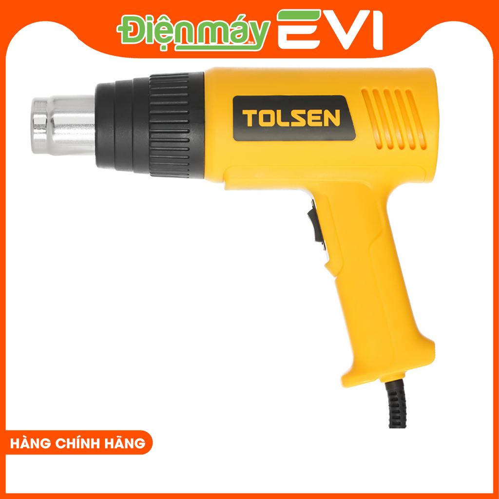 Máy khò nhiệt Tolsen 79100 Công suất 2000W, trang bị 2 mức nhiệt độ cấp 1 là 350°C và cấp 2 cho 550°C