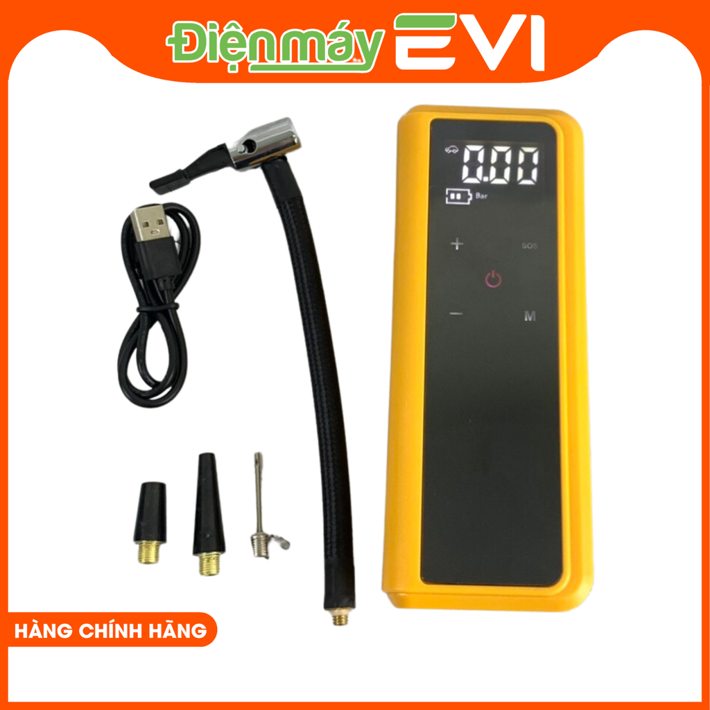 Máy bơm hơi đa năng Hukan HK-AP0060KID điện áp 1-5A chân sạc type -C Bơm oto, xe máy, xe đạp, đèn pin, sạc dự phòng điện thoại