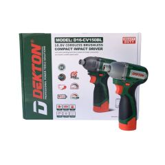 Máy chuyên vít pin Dekton D16-CV150BL Tốc độ không tải 2500(rpm) tốc độ búa 3000 lực búa tối đa 150Nm