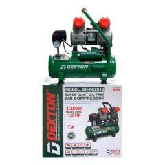 Máy nén khí không dầu Dekton DK-AC2910 công suất 1.5HP - 1250W. Lên khí nhanh chỉ 32 giây, thiết kế chống rung, giảm âm