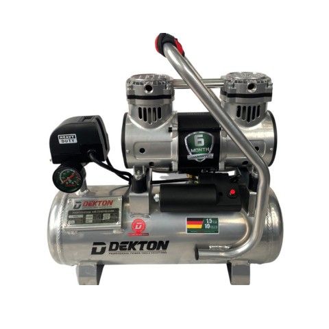 Máy nén khí không dầu 10L Dekton DK-AC2910ALT. Công suất 1.5HP – 1250W áp lực 8Kg/cm2- 115 PSI -tốc độ lên hơi 150 L/Phút