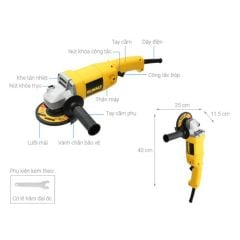 Máy mài góc Dewalt DW830-B1 Công suất 1400W tốc độ không tải lên đến 11000 vòng/phút