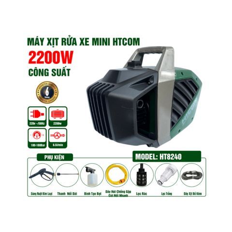 Đánh bại bụi bẩn hiệu quả và thuận tiện với máy rửa xe gia đình HTCOM