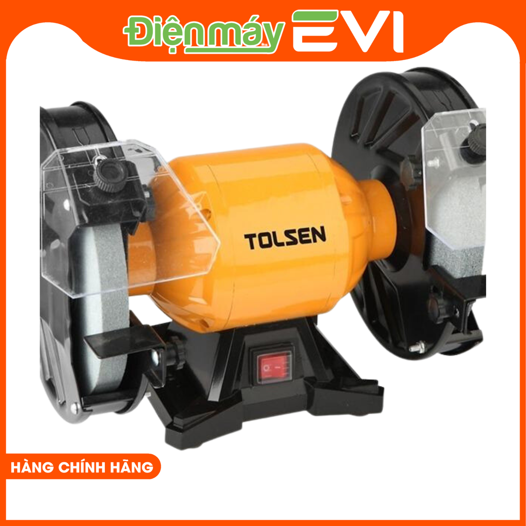 Máy mài 2 đá 150W Tolsen 79646 hoạt động với công suất 150W, tốc độ không tải 2950 vòng/phút giúp tạo đường mài chính xác