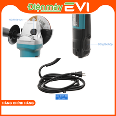 Máy mài góc Makita M9556HB Công suất mạnh mẽ 840W, tốc độ không tải tối đa 11000 vòng/phút. Đường kính đĩa 100mm
