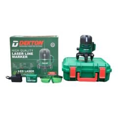 Máy cân bằng laser Dekton DK-LS0502 Gồm 1 tia ngang, 1 tia dọi tâm và 4 tia đứng, có thể chiếu sáng liên tục trong 10