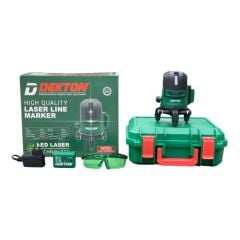 Máy cân bằng laser Dekton DK-LS0502 Gồm 1 tia ngang, 1 tia dọi tâm và 4 tia đứng và có thể chiếu sáng liên tục trong 10 giờ nếu bật cả 5 tia