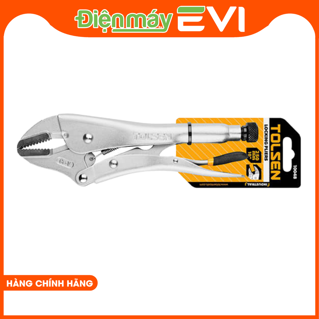 Kìm bấm Tolsen 10048 chất liệu  hợp kim thép Kìm có miệng thẳng, kích thước 250mm, khả năng mở hết cỡ là 50mm