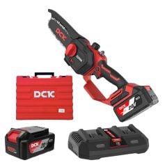 Máy cưa xích dùng pin DCK KDML20081(TYPE EM) Trang bị 2 Pin 1 Sạc đầy đủ phụ kiện
