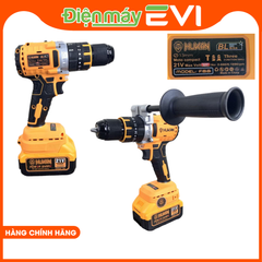 Máy khoan pin HuKan F88 ba chức năng khoan, búa, vít lực siết 95Nm. Máy nguyên bộ 2 pin, 1 sạc giúp tiết kiệm chi phí mua pin, sạc rời