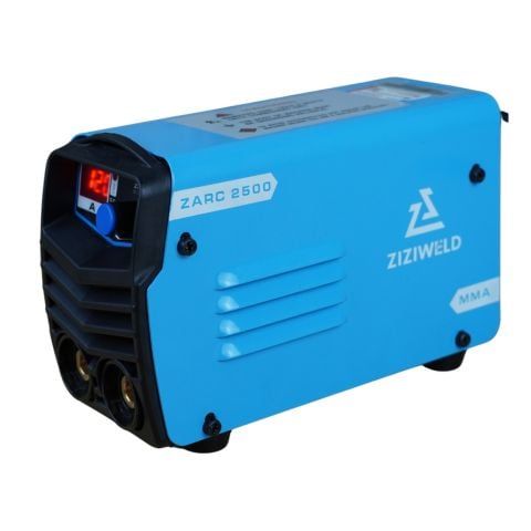 Máy hàn que mini Ziziweld ZARC 2500 sử dụng que hàn 2.5mm - 3.2mm. Dòng hàn ổn định, hàn êm